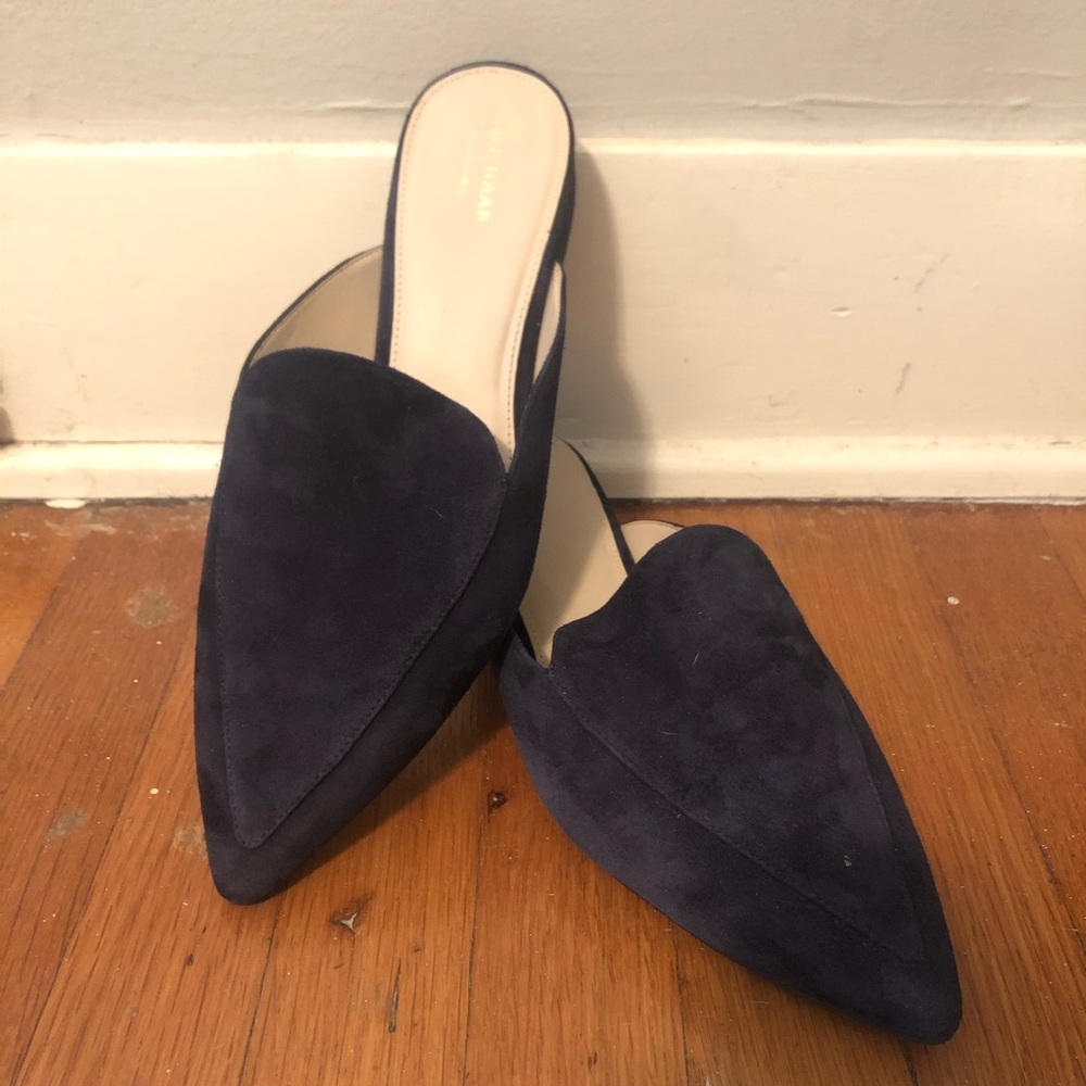 Cole Haan Piper Suede Loafer Mule | Blue | Size 11